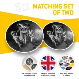 2 x 20cm Vinyl Stickers - Stunt Motocross Biker Street Bike Decals 36257