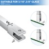 Shower Door Support Bar, Wall-to-Glass Support Arm 500-850mm Long to