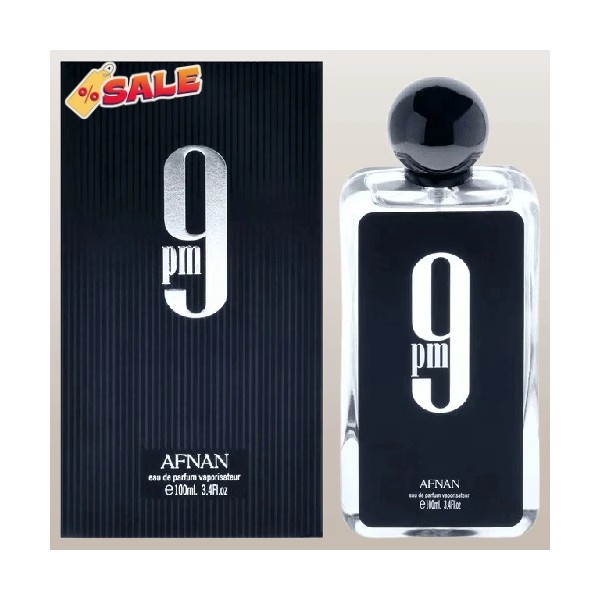 Afnan 9 PM Eau De Parfum Spray, Cologne for Men,