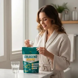 Colageno Marino Premium, 120 G, Ultra Puro, Mayor Biodisponibilidad, Piel, Cabello, Uñas, Huesos y Articulaciones, Sientete Mejor, Sabor Natural      