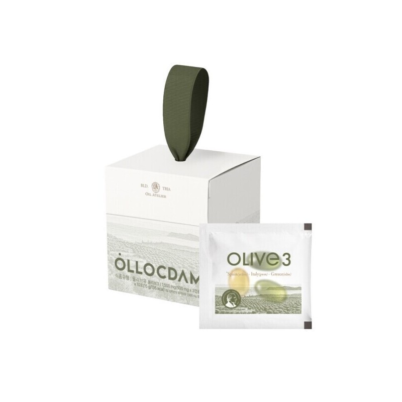 Olokdam Olive 3 EVOO Mediterranean Olive Oil Capsules 10 Packets