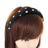 axy Wide Headband with Fabric Padded and Dots Pattern –