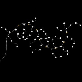 Northlight LED Battery Operated Pop Ball Christmas Lights - Warm White - 4.5' Clear Wire - 10ct