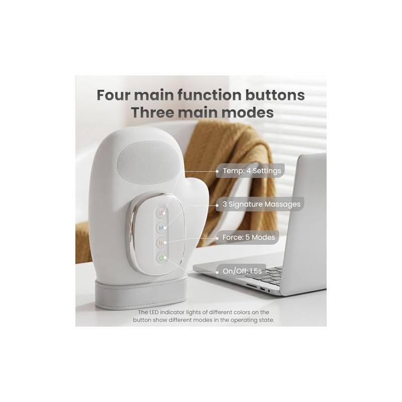 Hand Massager Airbag,Hand Warmer for Arthritis&Air Compression Hand Massager,3 Massages/3