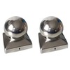 Sunload Post Cap Stainless Steel Square with Ball Pack of