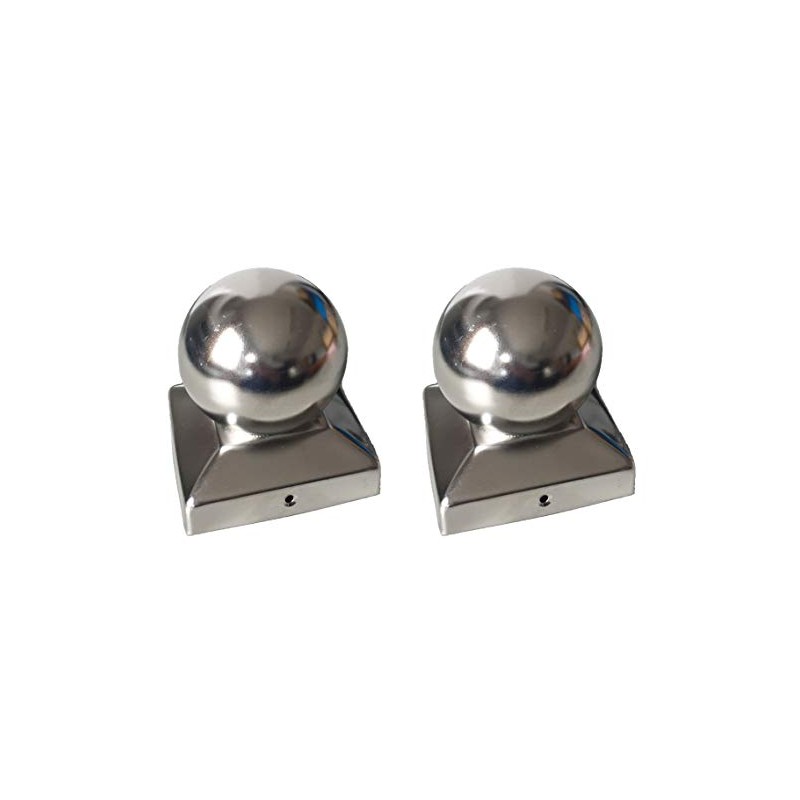 Sunload Post Cap Stainless Steel Square with Ball Pack of