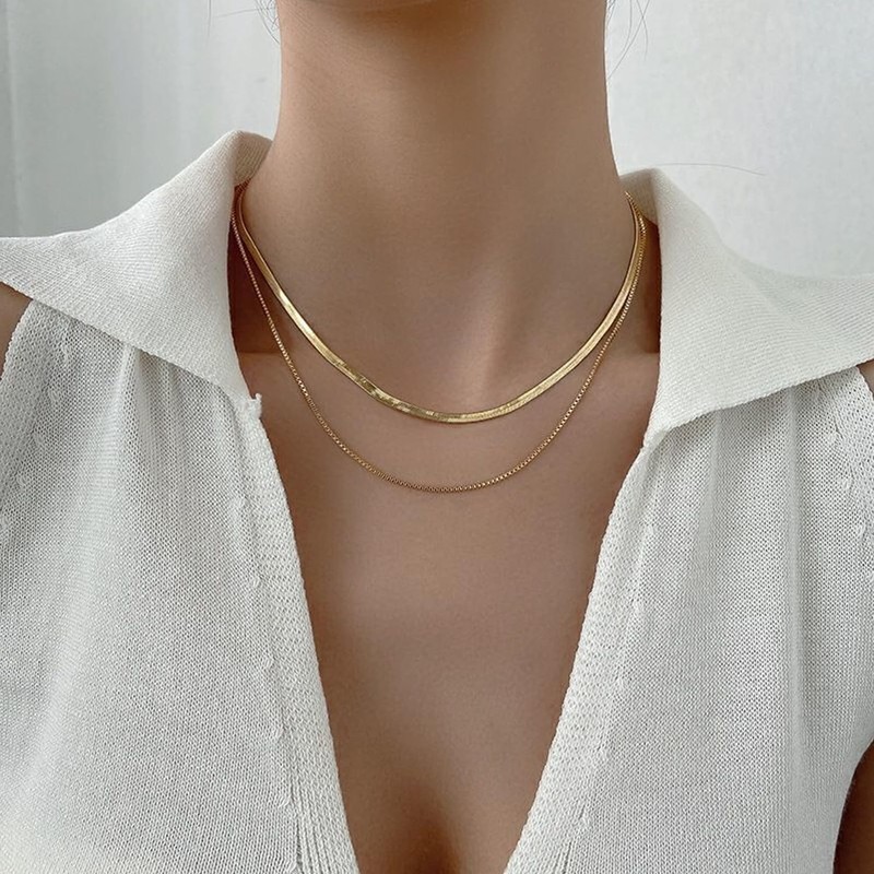 Gold Necklaces for Women Gifts - 14K Gold Plated Necklace