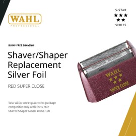 Wahl Professional 5 Star Replacement Foil Silver Hypoallergenic Super Close Shave