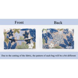 Summer Clutch Purses for Women Floral Embroidery Evening Bags for Women Formal Glitter Beaded Purse Envelope Wedding Purse, Purple, One Size