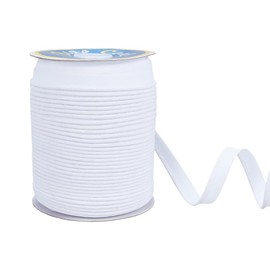 NBEADS 66 m Piping Tape for Sewing, 1.3 cm Bias Binding Tape, Double Folded Edging Tape, Sewing Craft Edging Tape for Sewing, Hemming, Piping, Quilting Projects, White