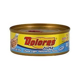 Dolores Chunk Light Yellowfin Tuna in Water 5 Oz (Pack of 6)