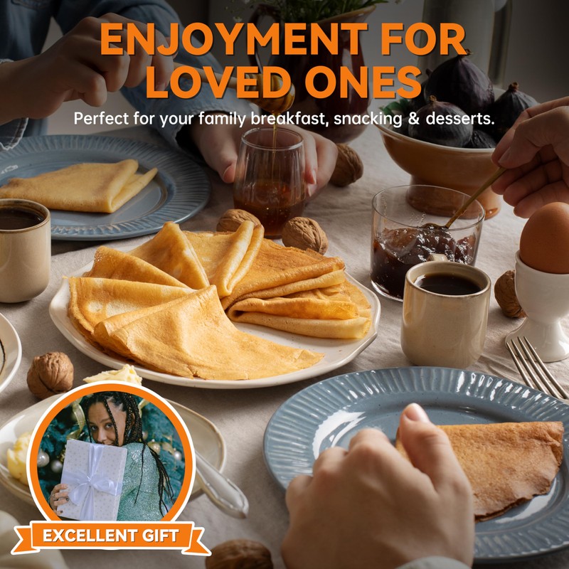 Baker's Friend Instant Crepe Maker with Handle, Electric Crepe Maker