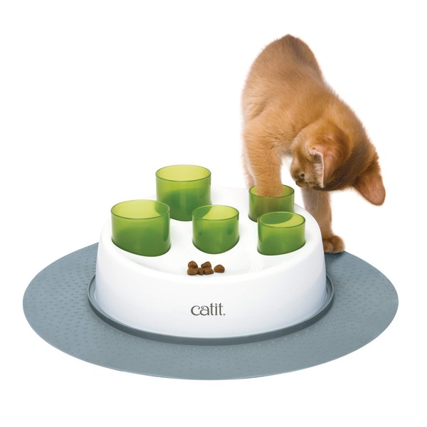 Catit Senses 2.0 Digger Interactive Cat Toy, All Breed Sizes, Green,White, 1-Pack