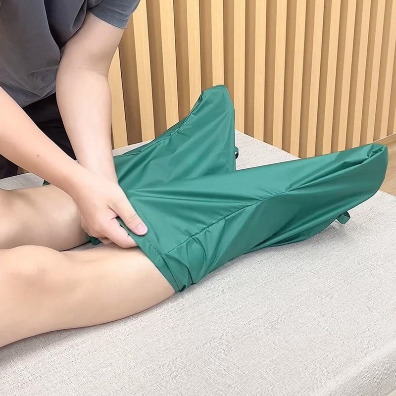 Leg Wearing Aid Cover Green Nylon Friction Prevention Pants Foot
