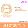 Qrity Pack of 20 flat washers, M10 x 20 mm,
