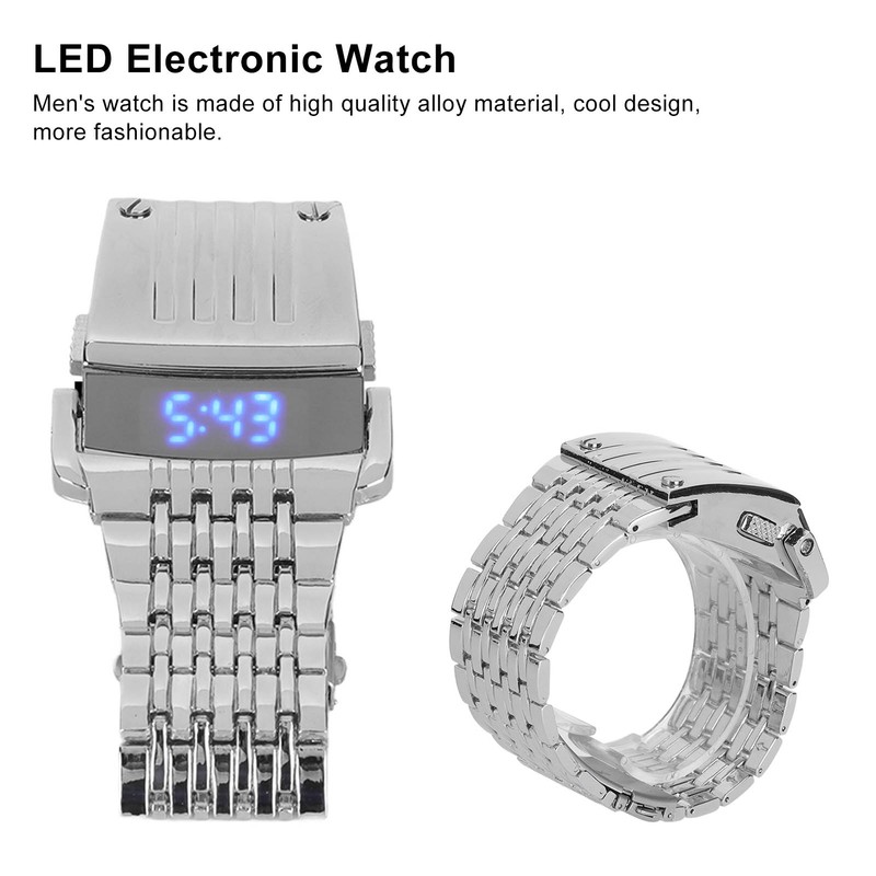 Alloy Watch LED Digital Display Quick Release Fashionable Men Watch