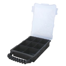Dekton Medium Organizer-Organiser Box With 8 Compartments| Padlock Eye For Secure Locking| Dimensions: 303mm x 180mm x 50mm| Perfect For Desk, Drawer Or Car Organization | Sleek Design For Easy Access
