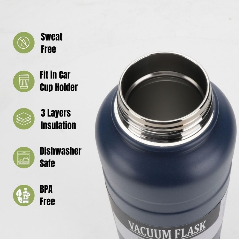 Insulated Water Bottle, Stainless Steel Water Bottles, 31 oz Unique