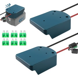 TEPULAS 2 Packs Power Wheel Adapter for Makita 18V LXT Battery, BL1830 BL1850 Power Wheels Battery Converter, with 14 AWG Tool Connector for DIY Rc Car Toys, Robotics and Rc Truck(6pcs Fuse)