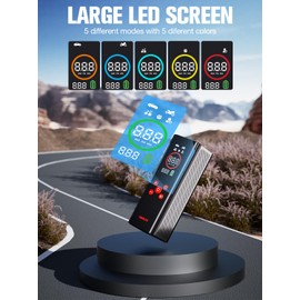 GOOLOO AP150 PRO Tire Inflator Portable Air Compressor, Upgraded UI Color LED Screen & 4X Faster Car Tire Air Pump with Tire Pressure Gauge, 12V Electric Tire Pump with Auto Shut-off for Car,Bike,Ball