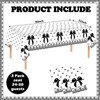 3Pcs Black Bow Tablecloths Disposable Rectangle Waterproof Table Cover Bow