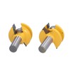 2Pcs 1/2in Shank Router Bit Woodworking Cabinet Door Carbon Steel