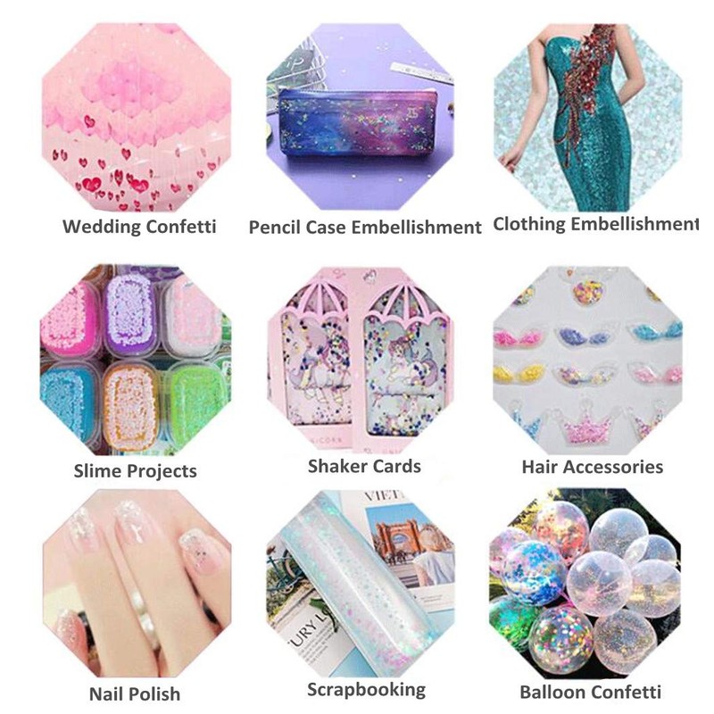 100g Iridescent Star Shaped Confetti Glitter Sequins Flat PVC Star
