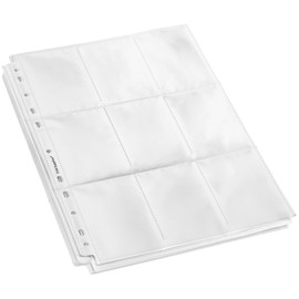 TYH Supplies Heavy Duty Trading Card Sleeves for 3 Ring Binder | Double Sided Ultra Clear 11 Hole | 9 Pocket Page Gaming Card Protectors (100 Pack - 1800 Pockets)