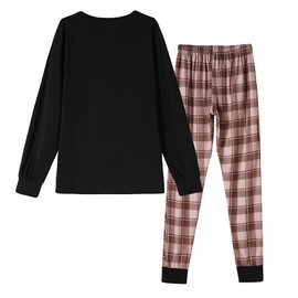 VENTELAN Women Pajamas Cute Christmas Sleepwear Plus Size Comfy Loungewear Set Long Sleeve Night Suits,XL