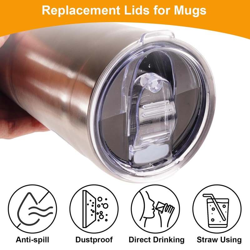 2Pack Replacement Lids Only Compatible with Bubba Envy S Tumbler,