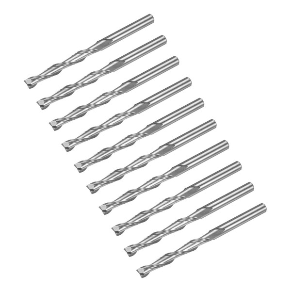 sourcing map 10pcs Spiral CNC Router Bits 3.175mm Diameter 1/8"