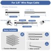 Gyykzz 20 Pack Invisible Cable Railing Kit, Marine Grade T316
