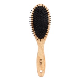 PARSA Beauty Large oval natural rubber hair brush with plastic pins detangling brush for naturally beautiful hair styling