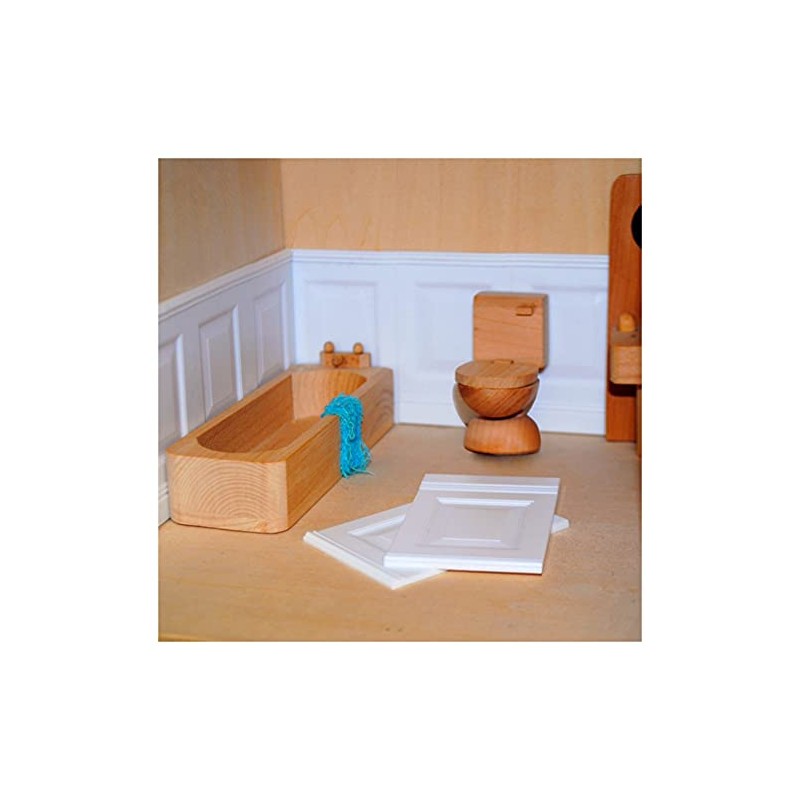 Proops Dolls House Wall Panels, White, Fielded Panels, Pack of