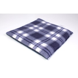 St. John's Cushion 19 x 19 cm Flannel Chequered Blue Small Grain Cushion as Heat Cushion and/or Cooling Compress