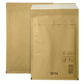 Netuno Pack of 10 Air Padded Mailing Envelopes D4 200 x 275 mm Brown Padded Padded Envelope Padded Recycled Tear-Resistant Shipping Bag with Air Film