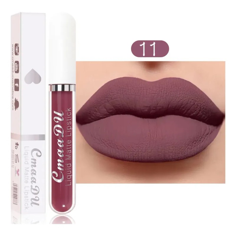 Set 10 Labiales Líquidos Mate Cmaadu Larga Duración 01