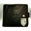 Knight Leather Wallet with Pewter badge attached