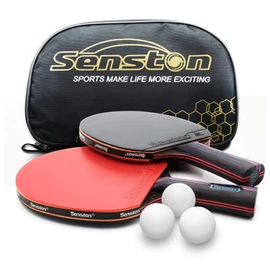 Senston Professional Table Tennis Paddles with Ping Pong Balls, Advance Intermediate Ping Pong Paddles Set of 2, Table Tennis Racket with Balls and Carry Case