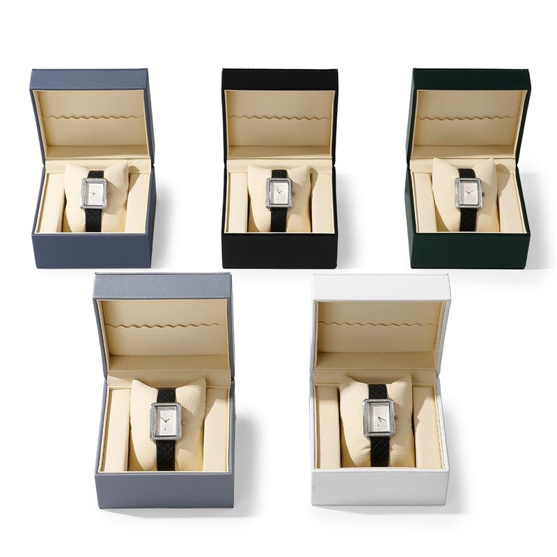 Oirlv H17308 Watch Case, PU Leather, Mini Portable, Watch Storage