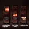 GRAND ORANGE White Clear Tail Lights Assembly Rear Lights w/Wiring