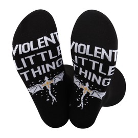 TSOTMO Fantasy Novel Merch Socks Fantasy Dragon Novelty Socks for Bookish Booktok Romantasy for Reader Book Lovers Gift (C, VIOLENT)