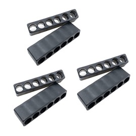 6 Pieces 6 Holes Screwdriver Head Holder Organizer Hex Shank Screwdriver Bit Holder Drill Bit and Driver Bit Screwdriver Head Holder Drill Bit Storage Case, Black