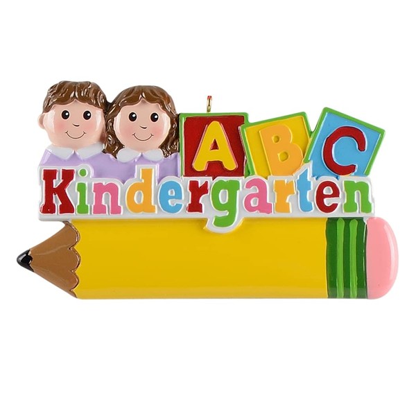MAXORA Personalized Kindergarten Christmas Tree Ornament - Kid's First Day