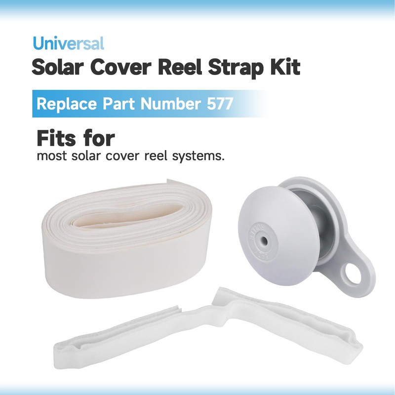 ANTOBLE Pool Cover Straps and Clips, Universal Solar Cover Reel