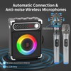 Karaoke Machine with 4 Wireless Microphones, Portable Bluetooth 5.1 Speaker