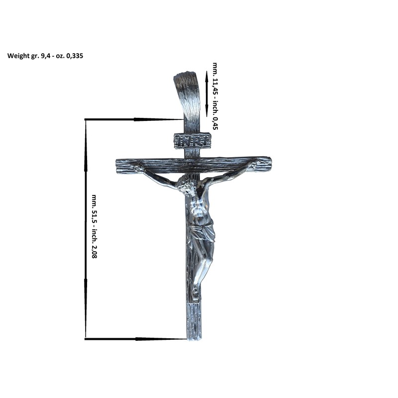 Kruzifix-Anhänger, aus 925er Silber.