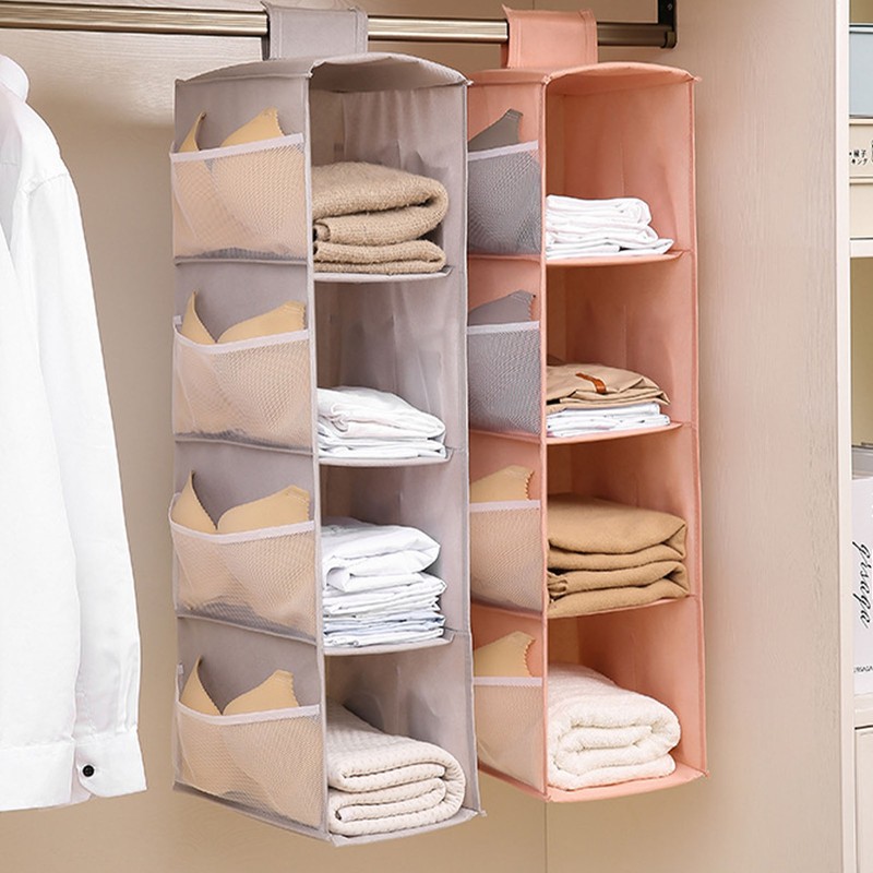 4 Layer Storage Hanging Bag Oxford Cloth Washable Foldable Hanging