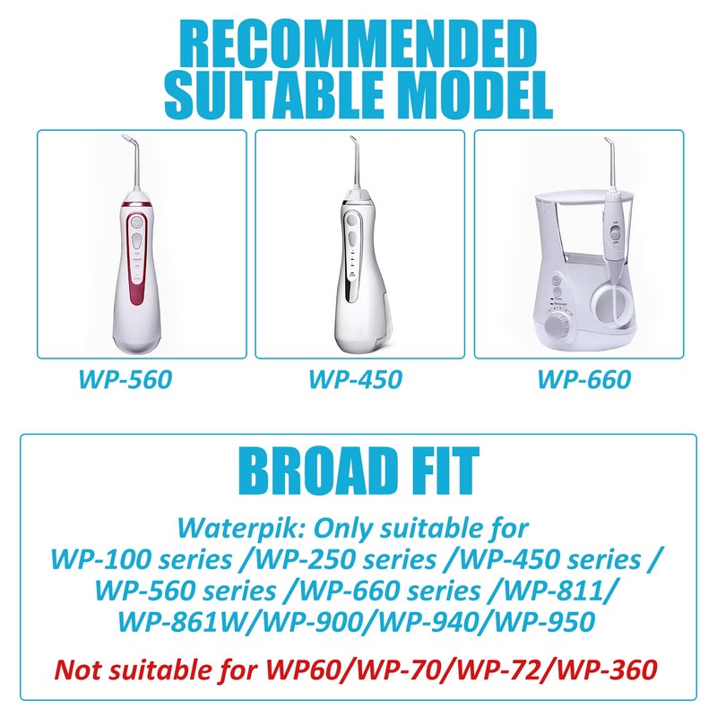Replacement Classic Jet Tips Compatible with Waterpik Water Flosser, 4