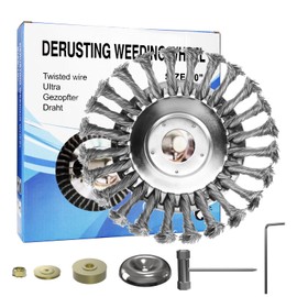 SHENTEC 6 Inch Weed Wacker Attachments Heads,Steel Wire Rotary Brush Cutter Trimmer Head Compatible with Husqvarna, Stihl, String Trimmers, Gardening Lawnmower, Moss Grass Rust Removal